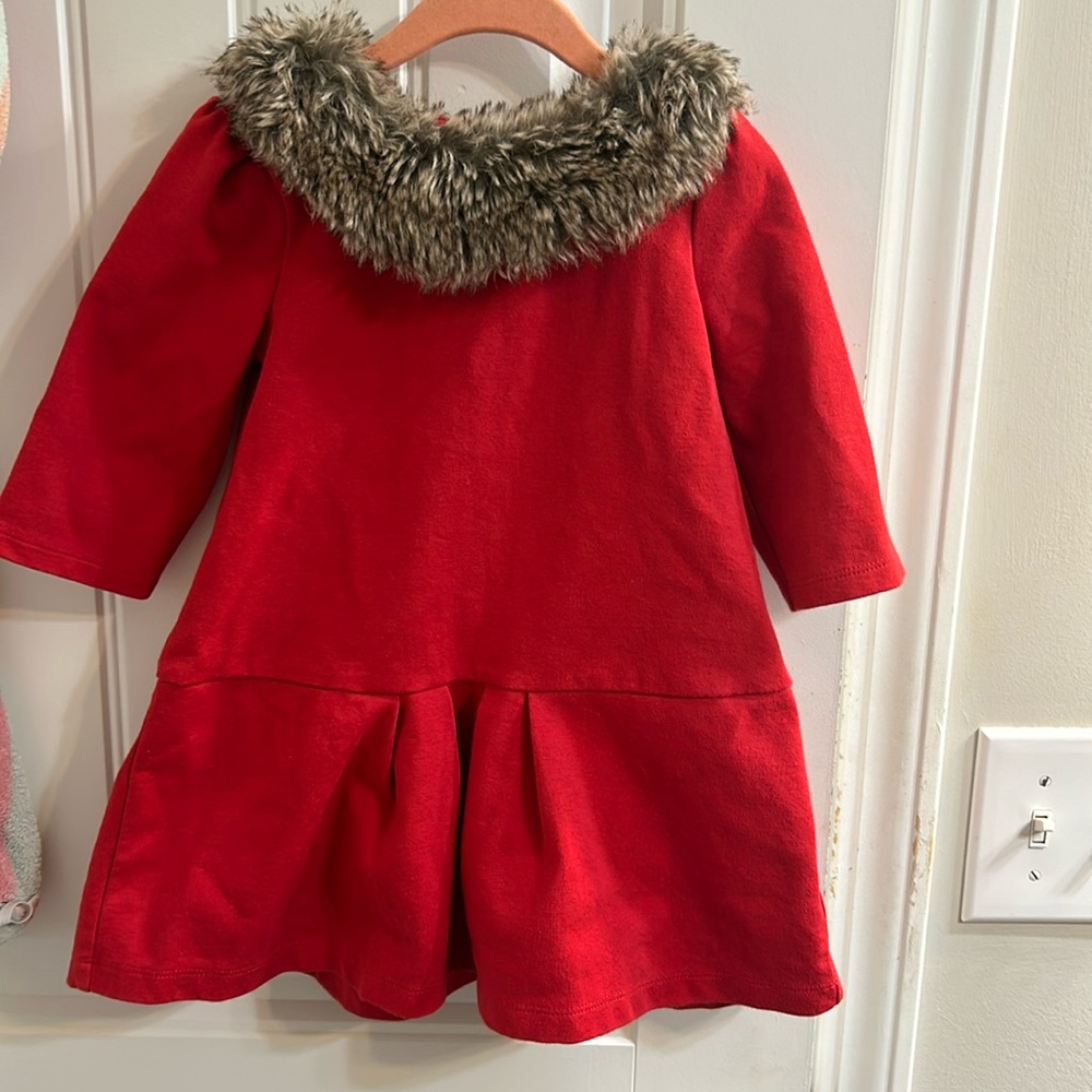 Janie and Jack, red winter dress - 2T